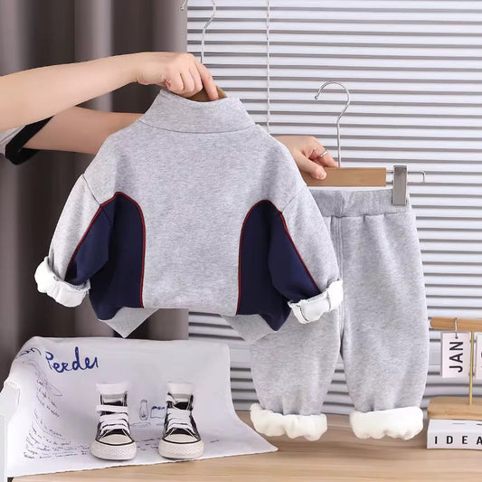 Boys Grey Colorblock Winter Co-Ord Set
