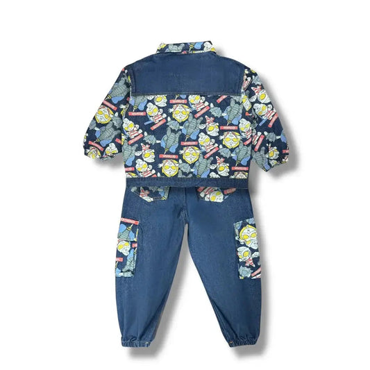 Boys Graphic-Print Denim Co-Ord Set