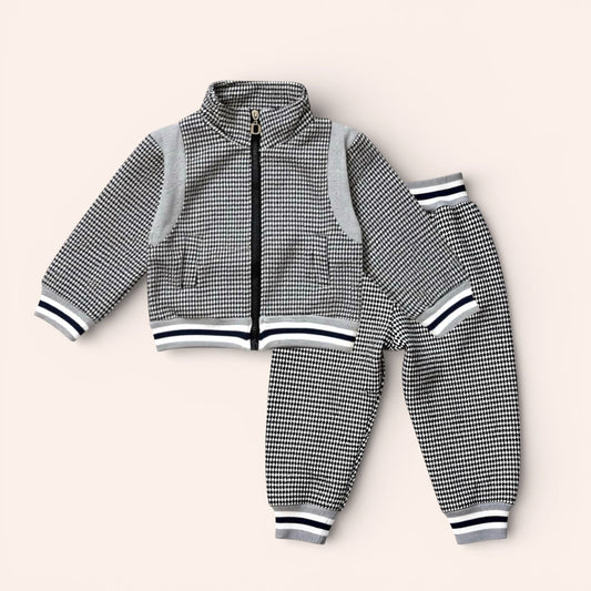 Baby Boy Checkered Co-ord Set