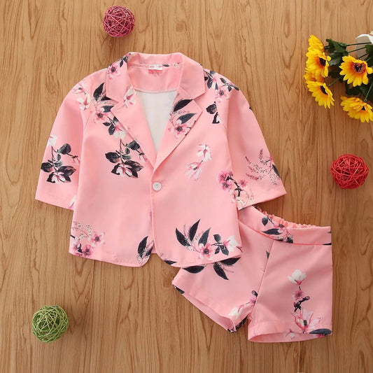 Girls Stylish Summer Pink Co-Ord Set