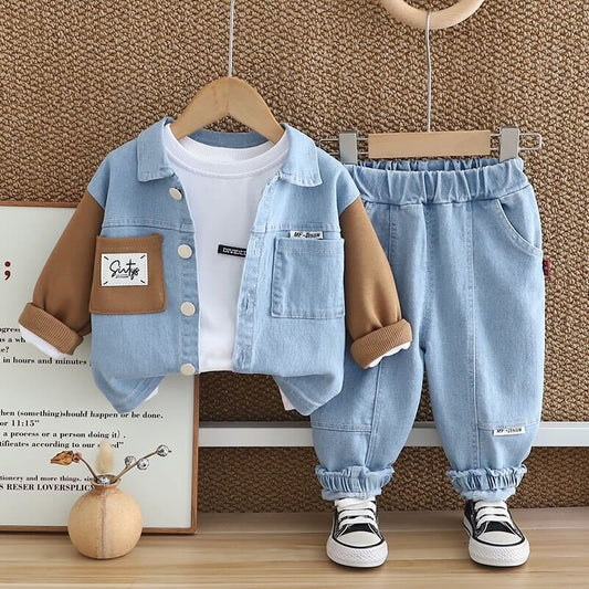 Denim premium set with tshirt