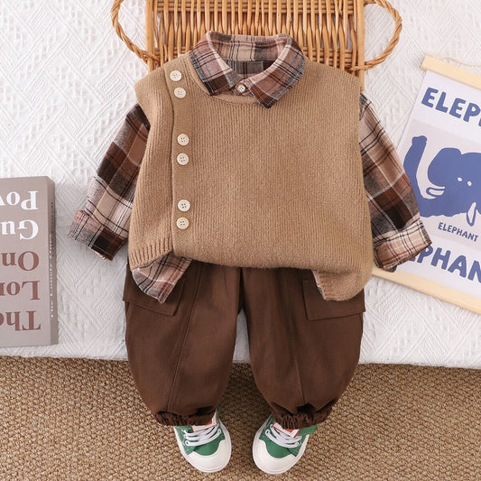 Side button sweater set