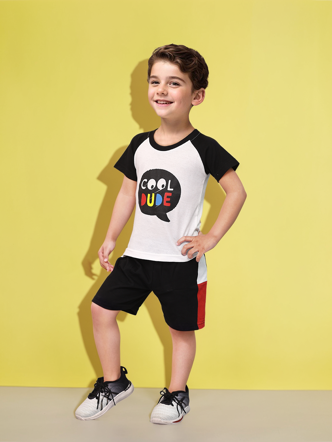 Boys' Printed Cotton T-Shirts and Shorts Set
