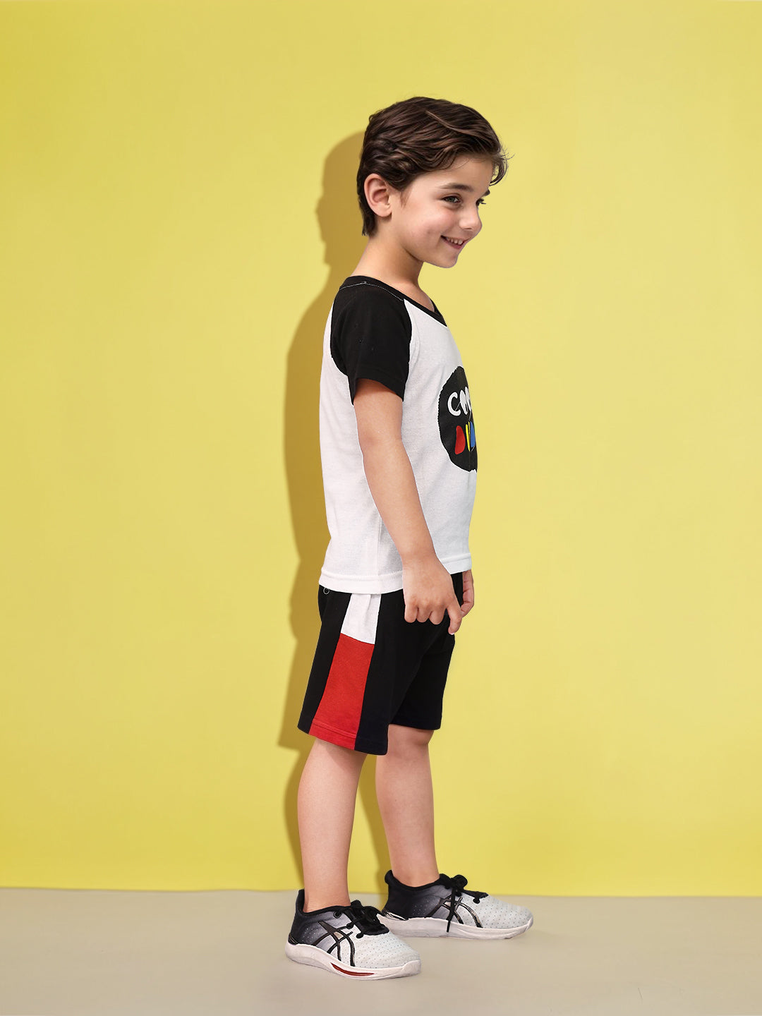 Boys' Printed Cotton T-Shirts and Shorts Set