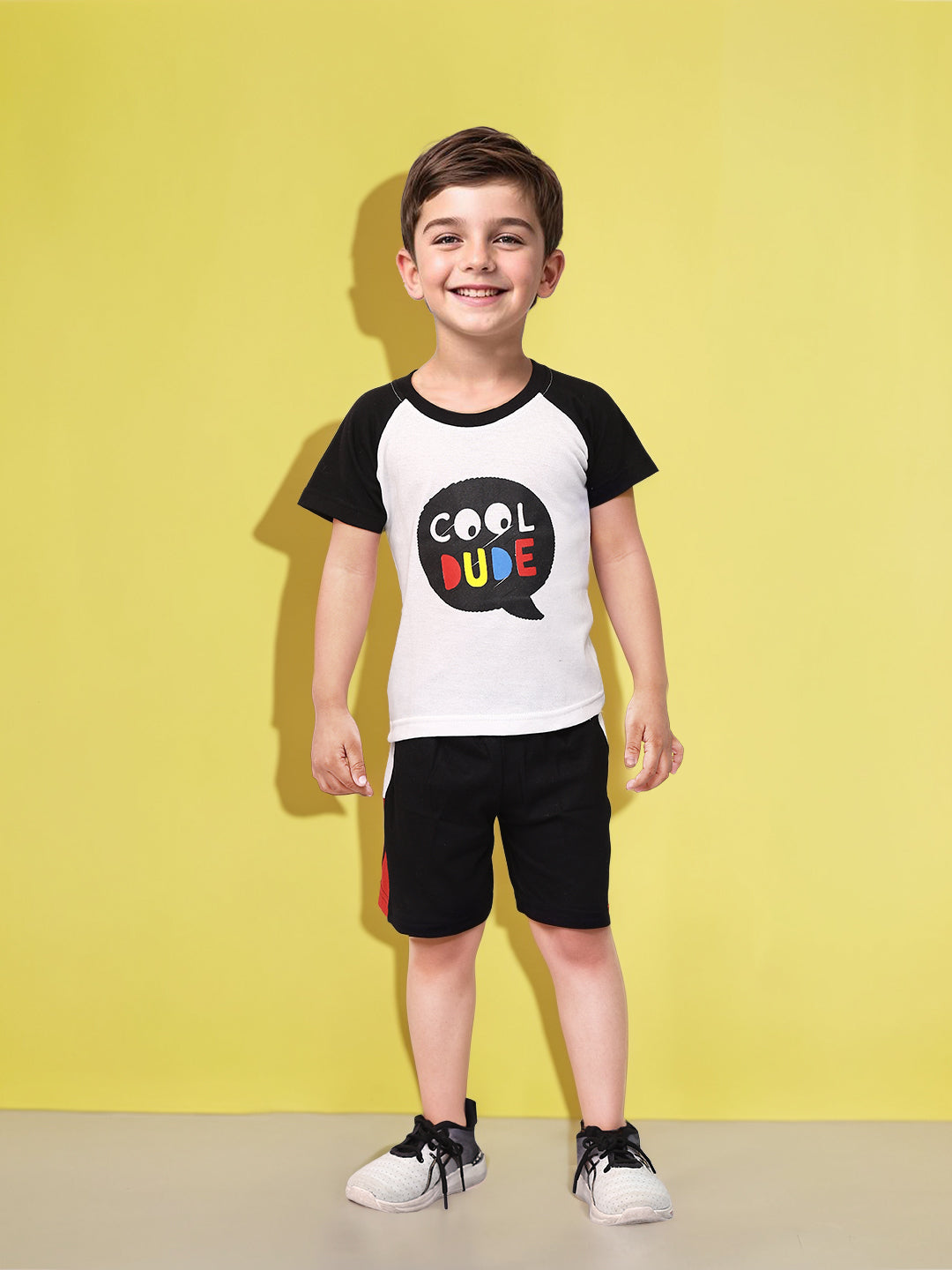 Boys' Printed Cotton T-Shirts and Shorts Set
