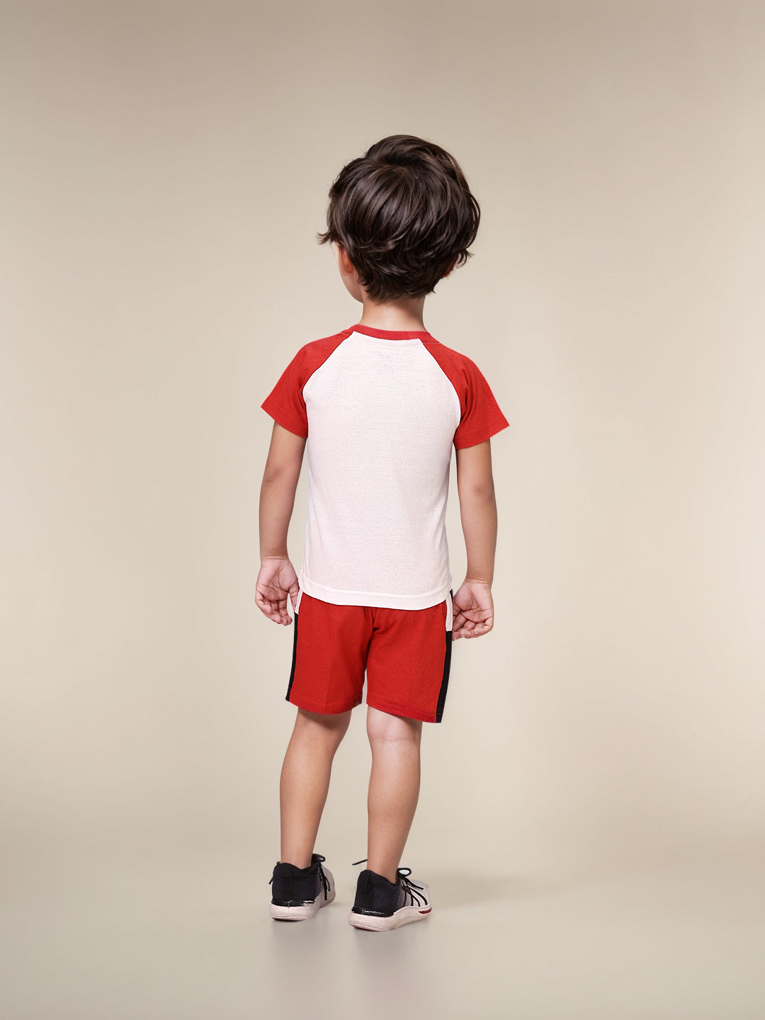 Boys' Printed Cotton T-Shirts and Shorts Set