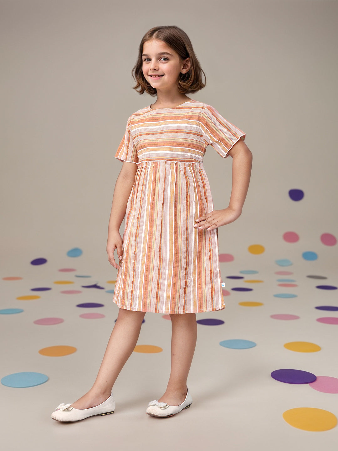 Toonyport Girls Printed Fit & Flare Dress