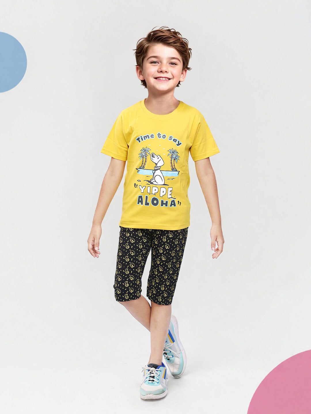 Toonyport Pack Of 2 Pure Cotton Capri Sets