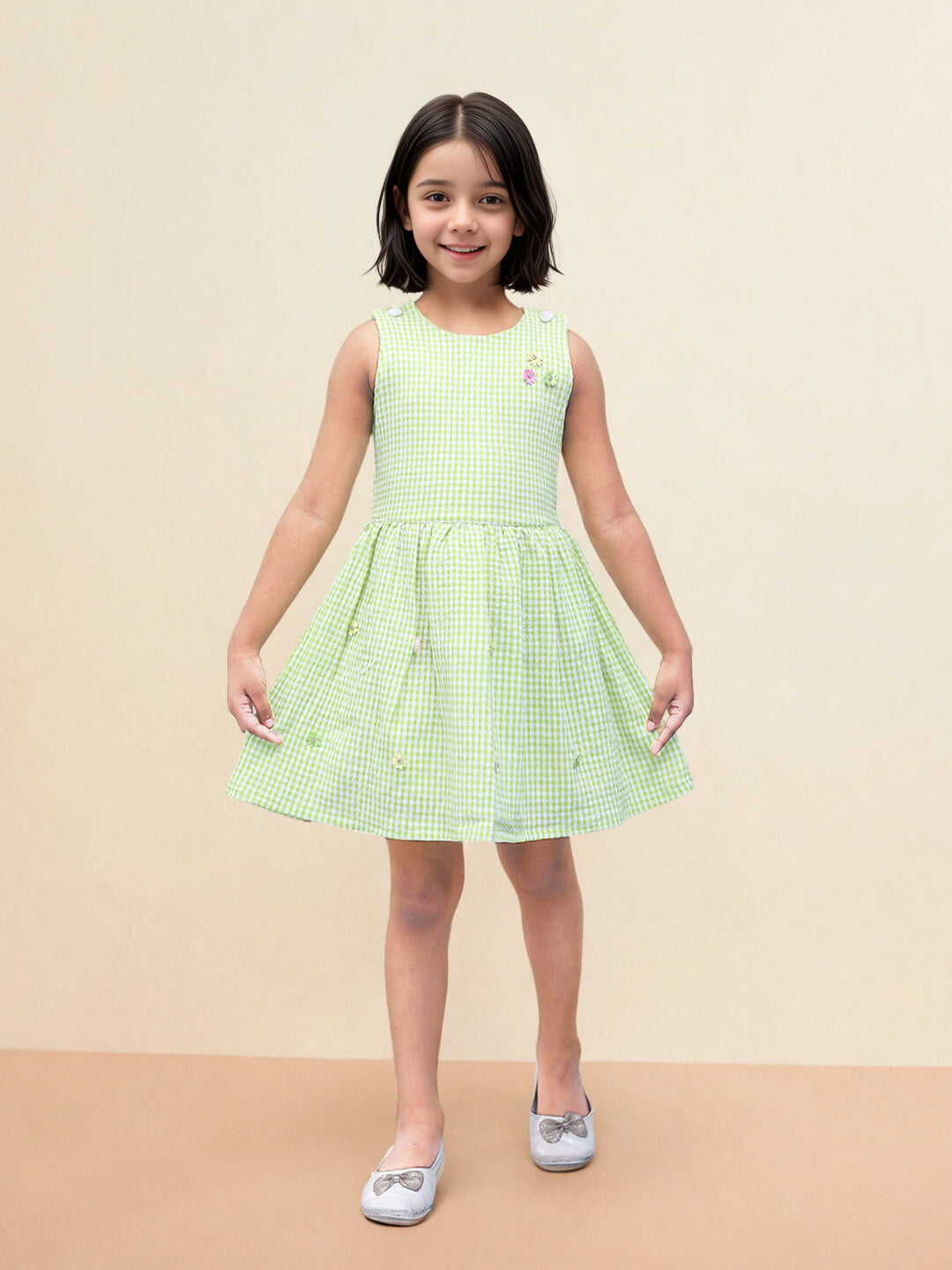 Toonyport Girls Printed Fit & Flare Dress