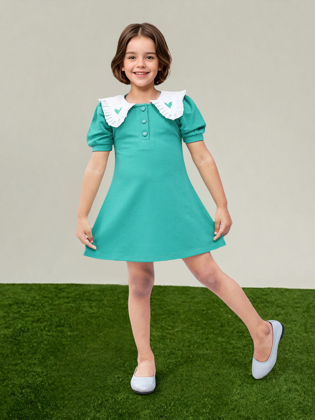 Toonyport Girls Printed Fit & Flare Dress