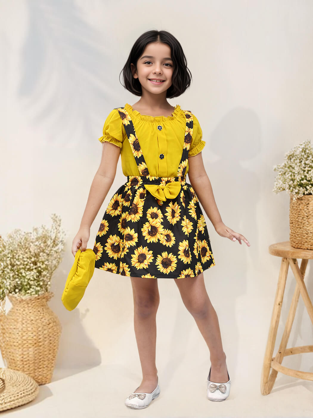 Toonyport Girls Printed Fit & Flare Dress