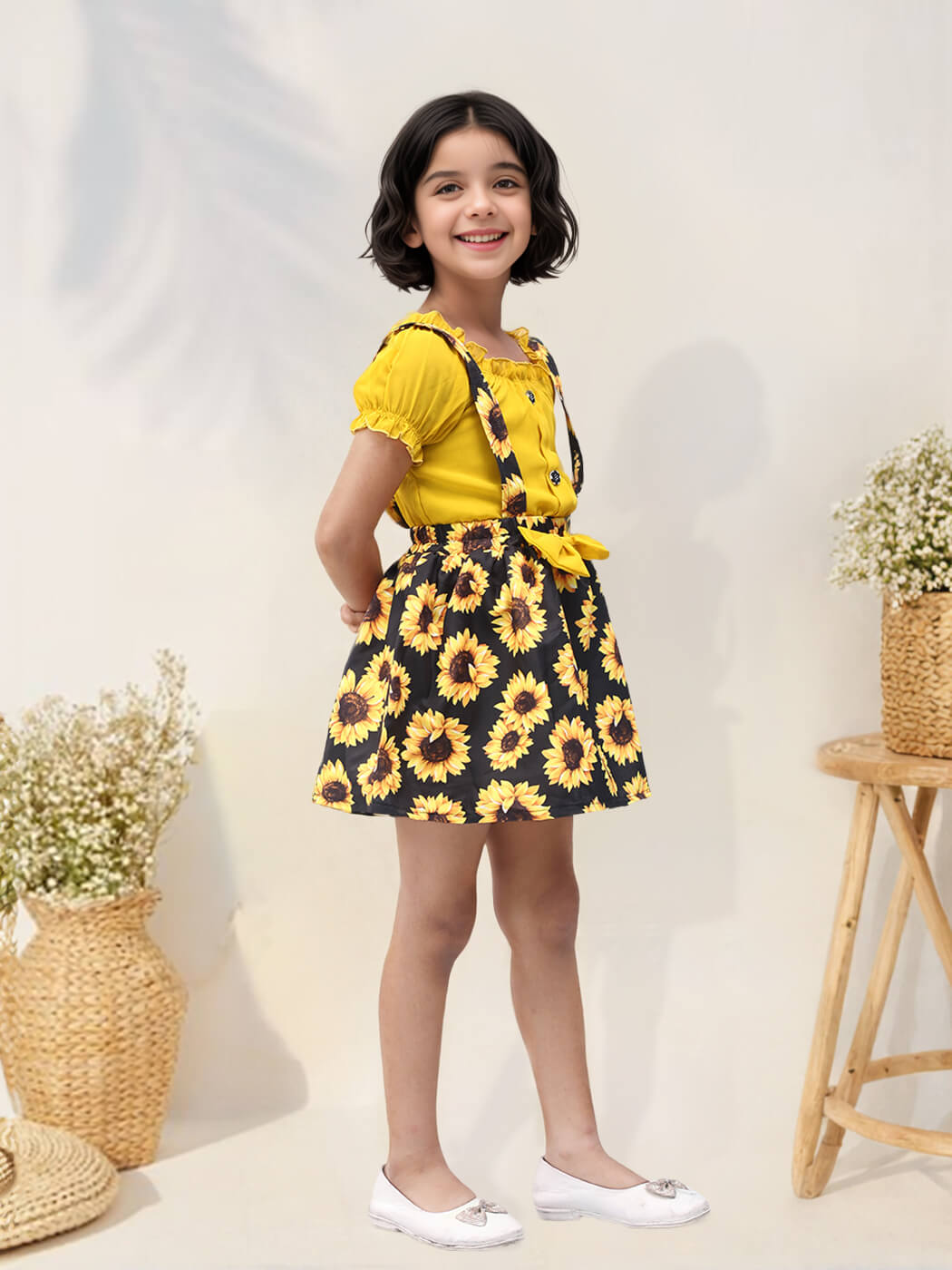 Toonyport Girls Printed Fit & Flare Dress