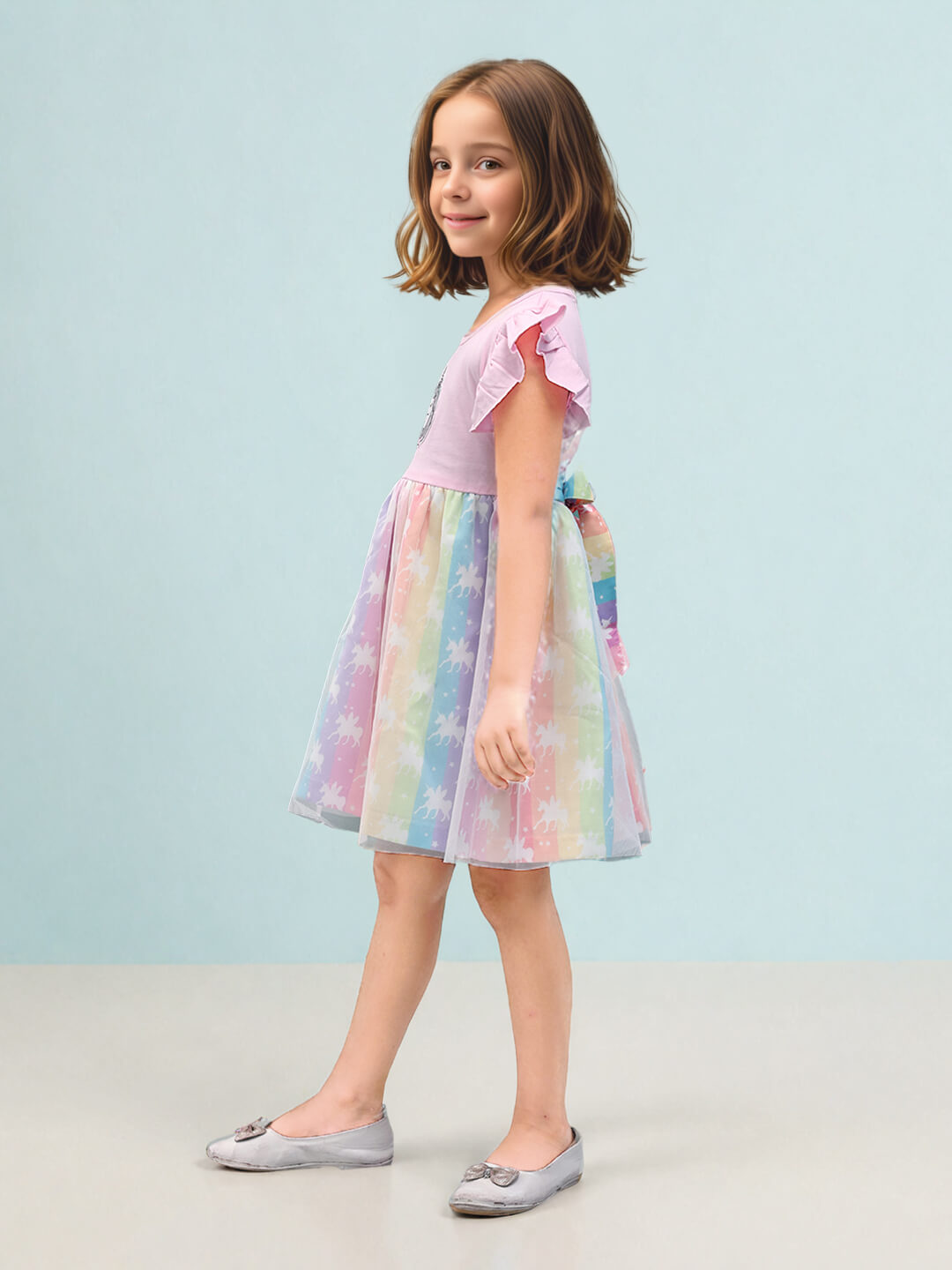 Toonyport Girls' Fit and Flare Unicorn Dress