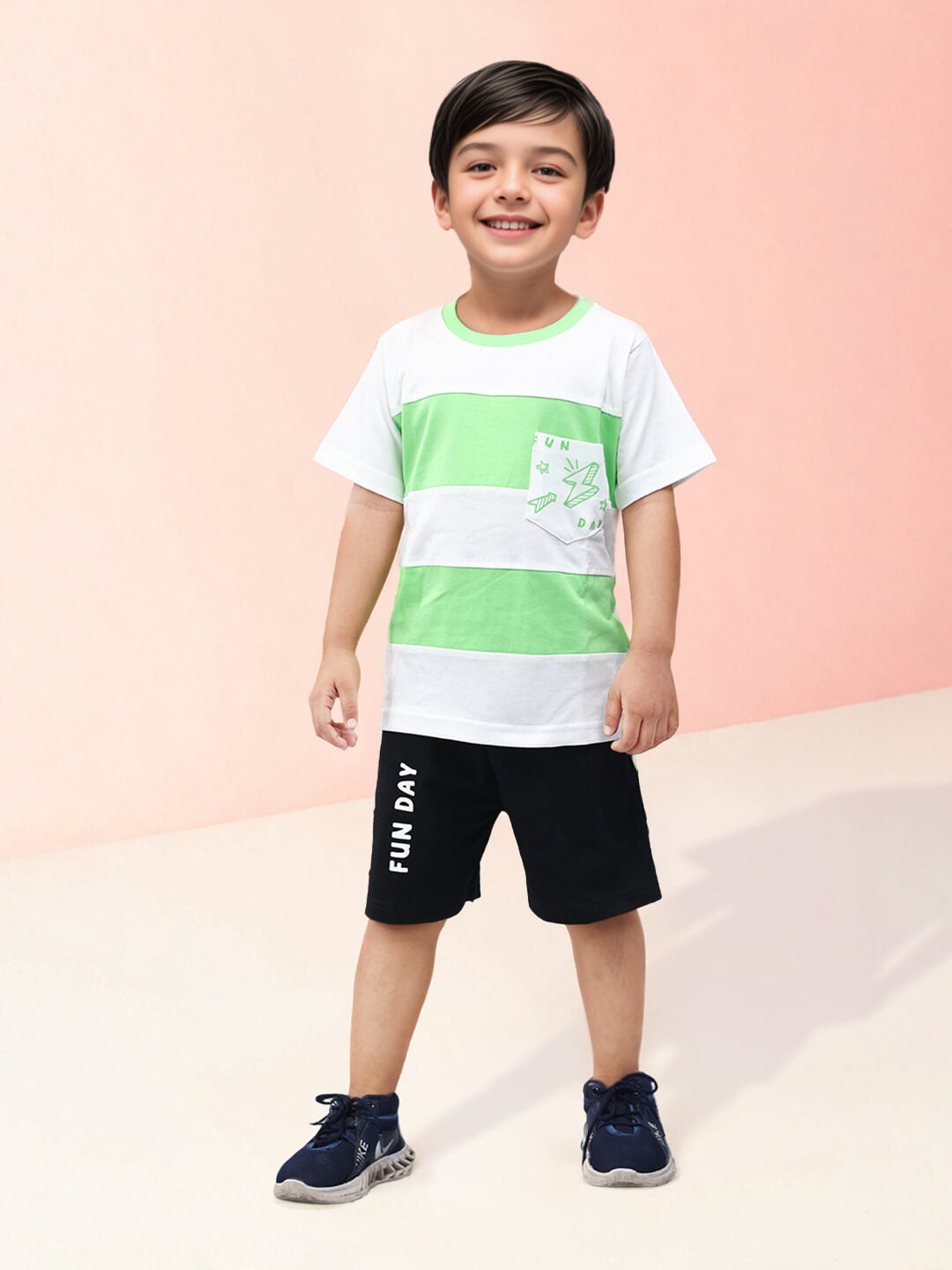 Cool & Classy: Boys' Striped Cotton Premium Clothing Set