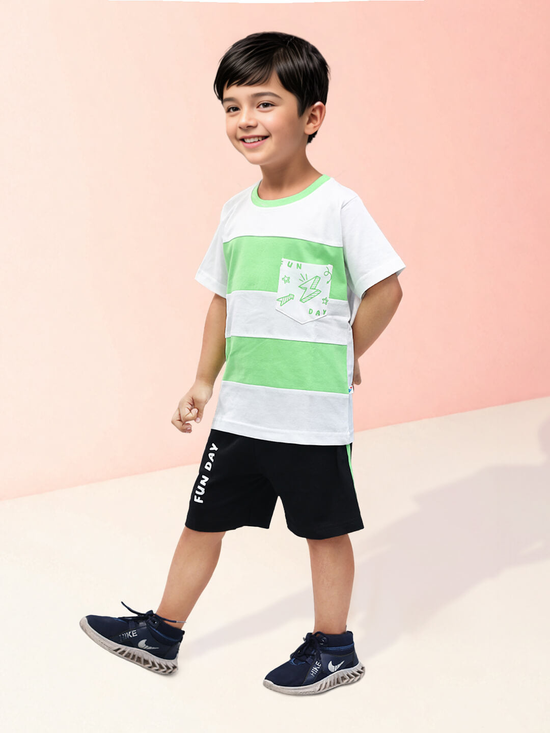 Cool & Classy: Boys' Striped Cotton Premium Clothing Set