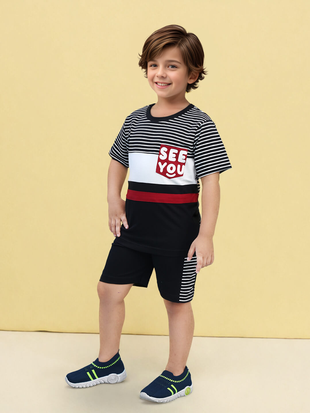 See You - Boys' Cotton Printed Premium Clothing Set