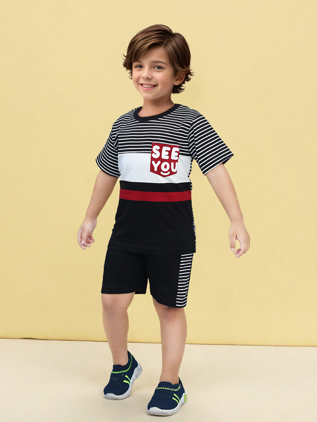 See You - Boys' Cotton Printed Premium Clothing Set
