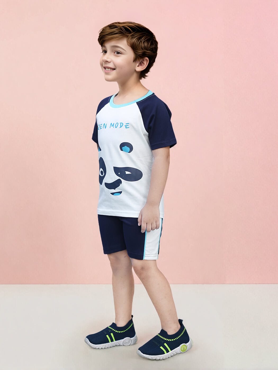 Zen Mode Panda: Boys' Cotton Printed Premium Clothing Set