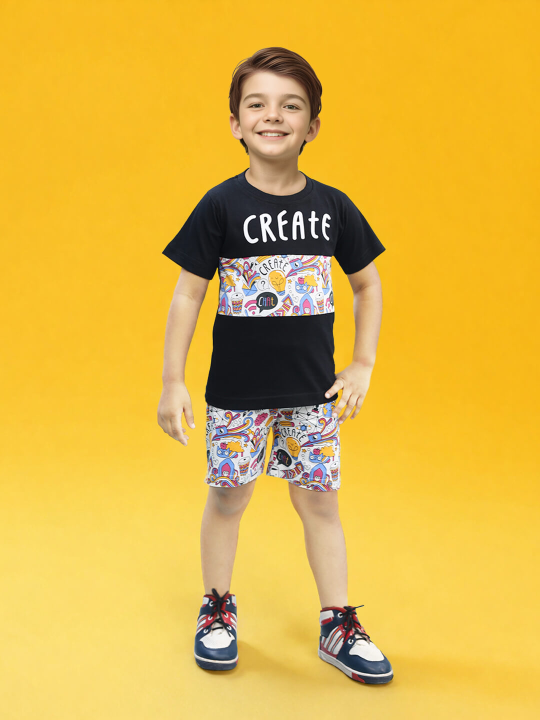 Toonyport Whimsy Doodled Cotton Clothing Set