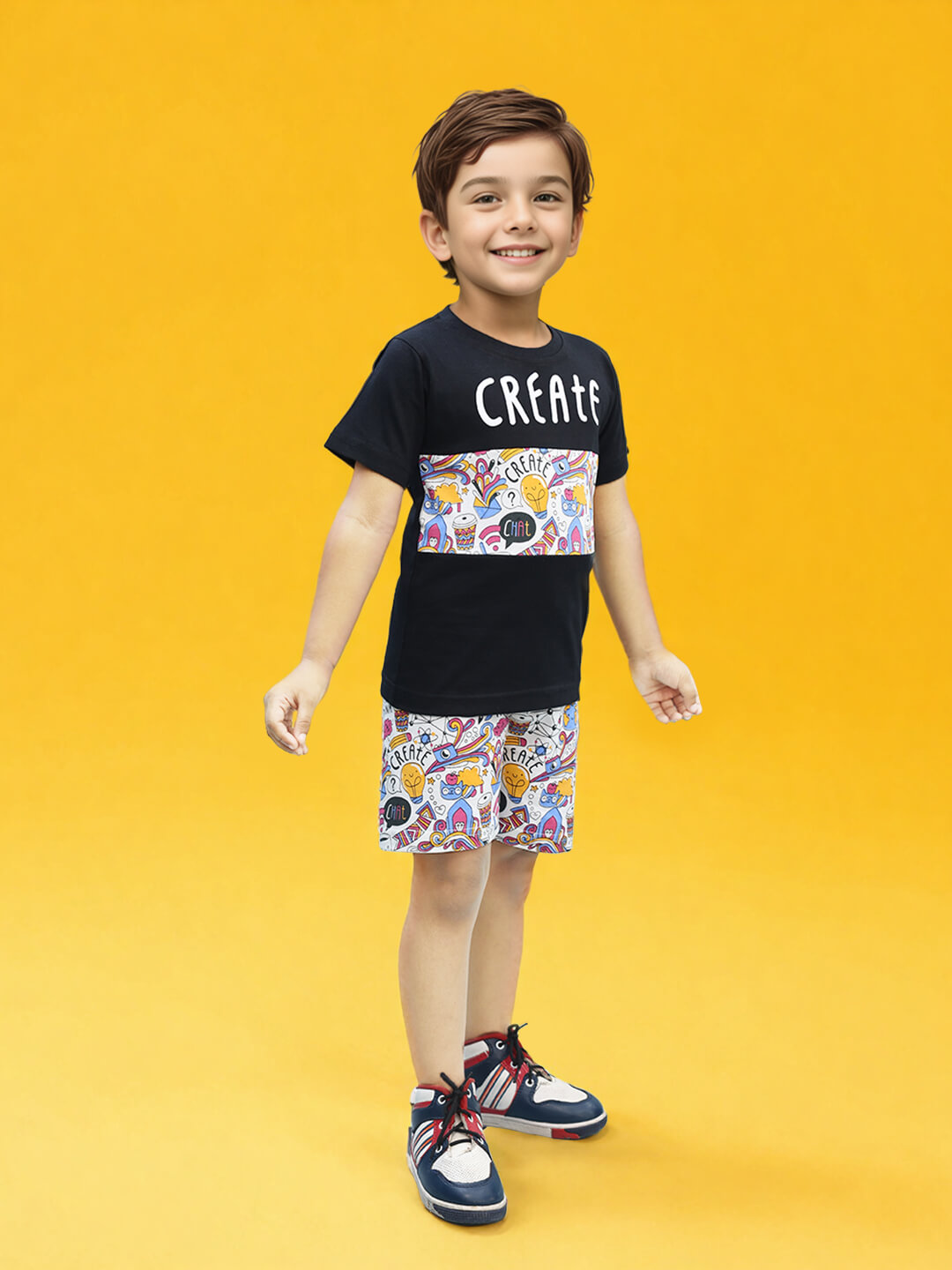 Toonyport Whimsy Doodled Cotton Clothing Set