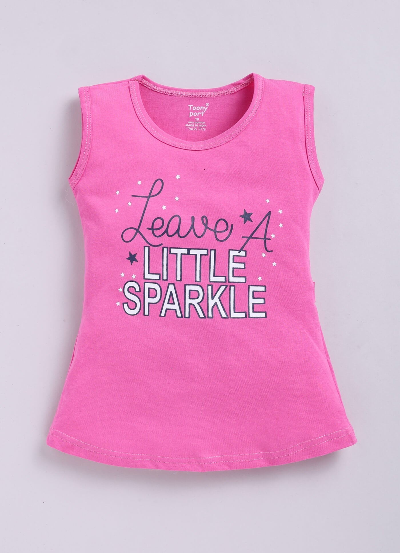 Toonyport Pack OF 2 Cotton Printed A-line Frocks For Girs