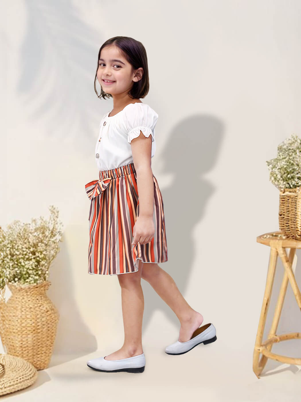 Toonyport Girls Cotton Printed Fit & Flare Dress