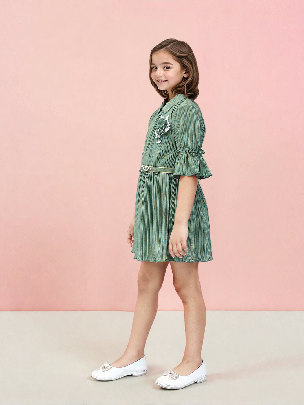 Toonyport Girls Printed Fit & Flare Dress