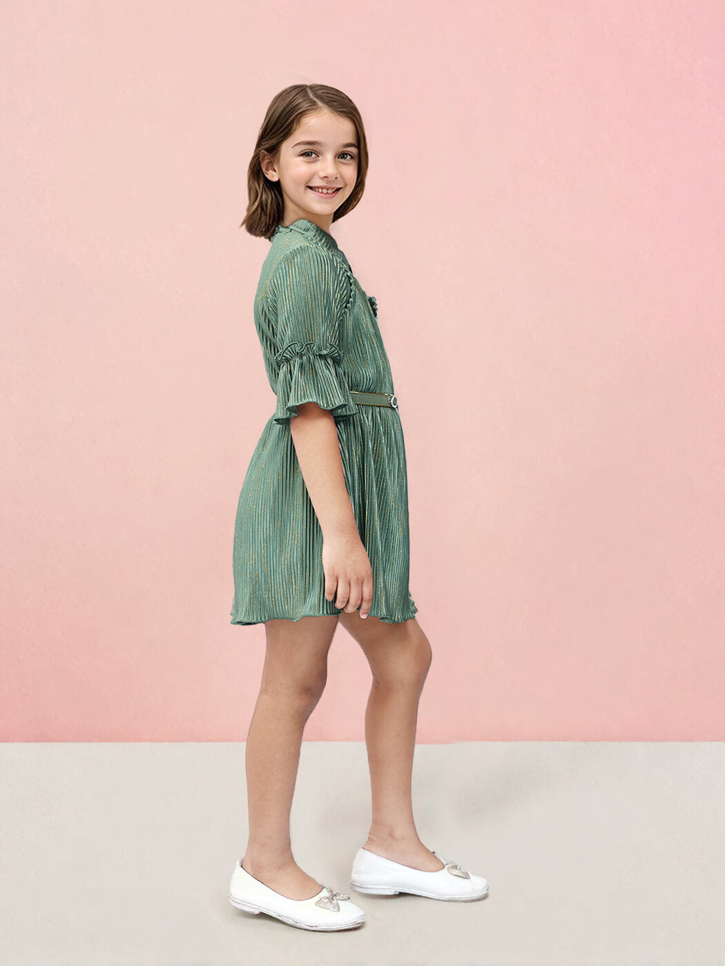 Toonyport Girls Printed Fit & Flare Dress