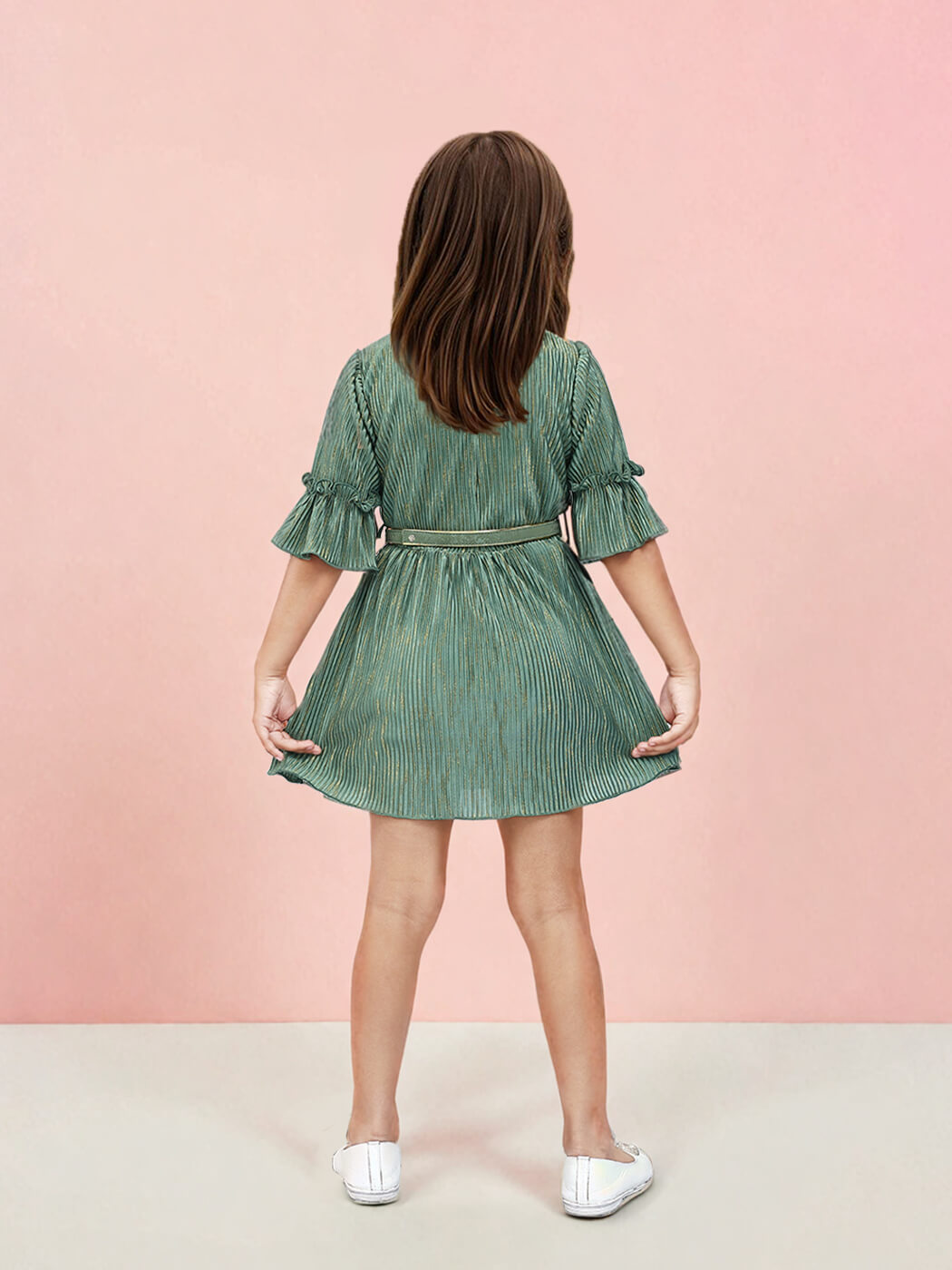 Toonyport Girls Printed Fit & Flare Dress