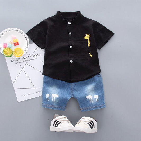 Giraffe Shirt and Shorts Set