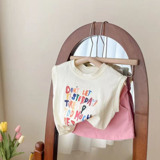 Printed T-shirt and skirt set