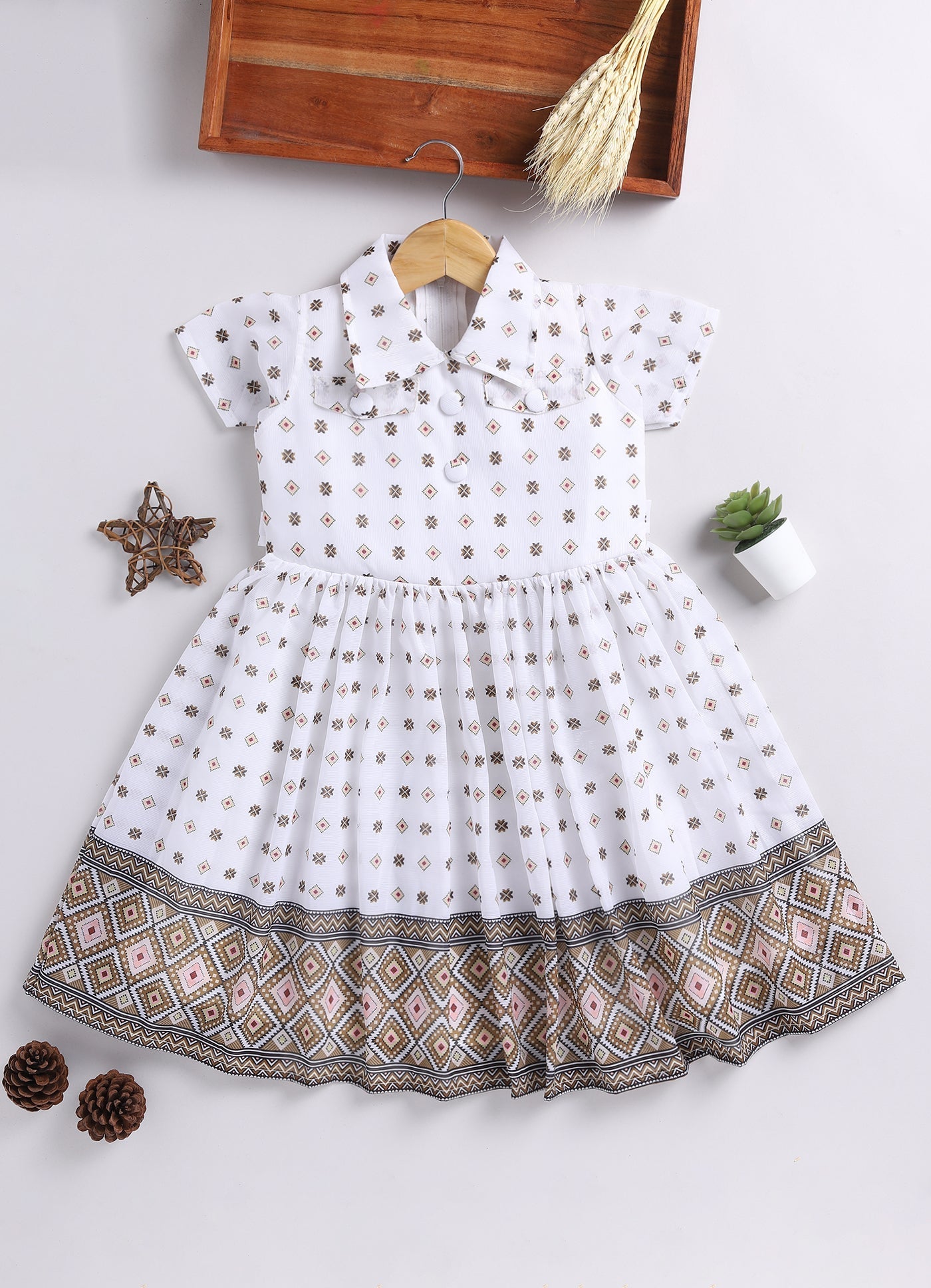 Toonyport Girls Embellished Fit & Flare Dress