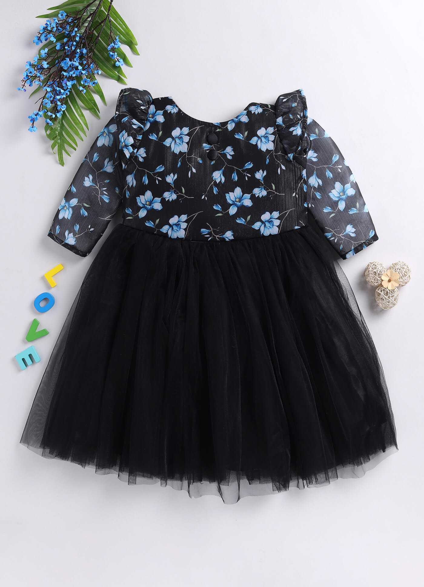 Toonyport Girls Printed Fit & Flare Dress