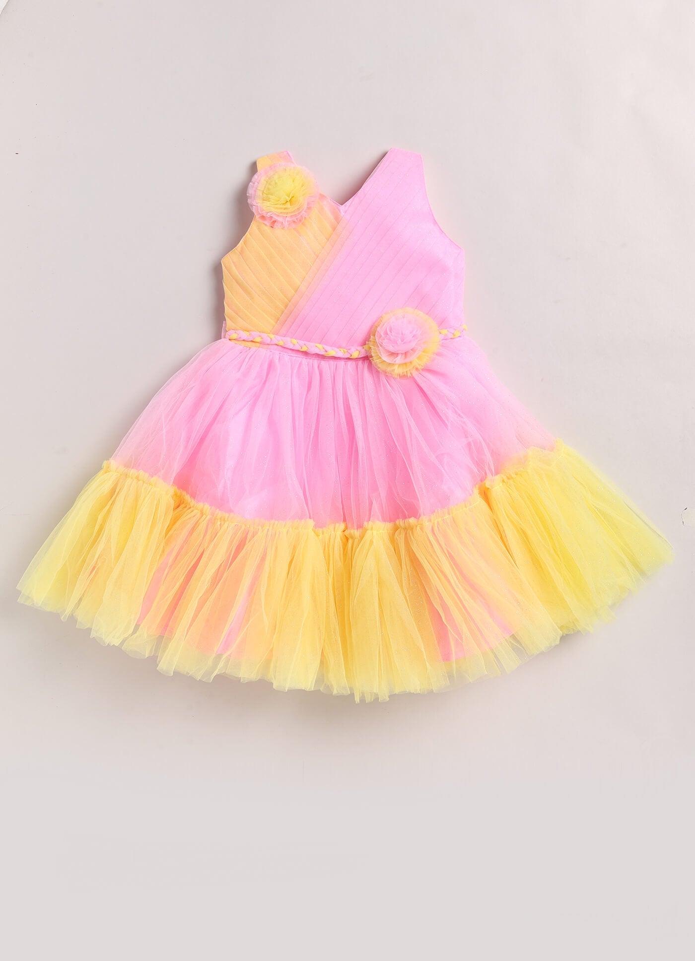 Toonyport Girls Layered Fit & Flare Dress