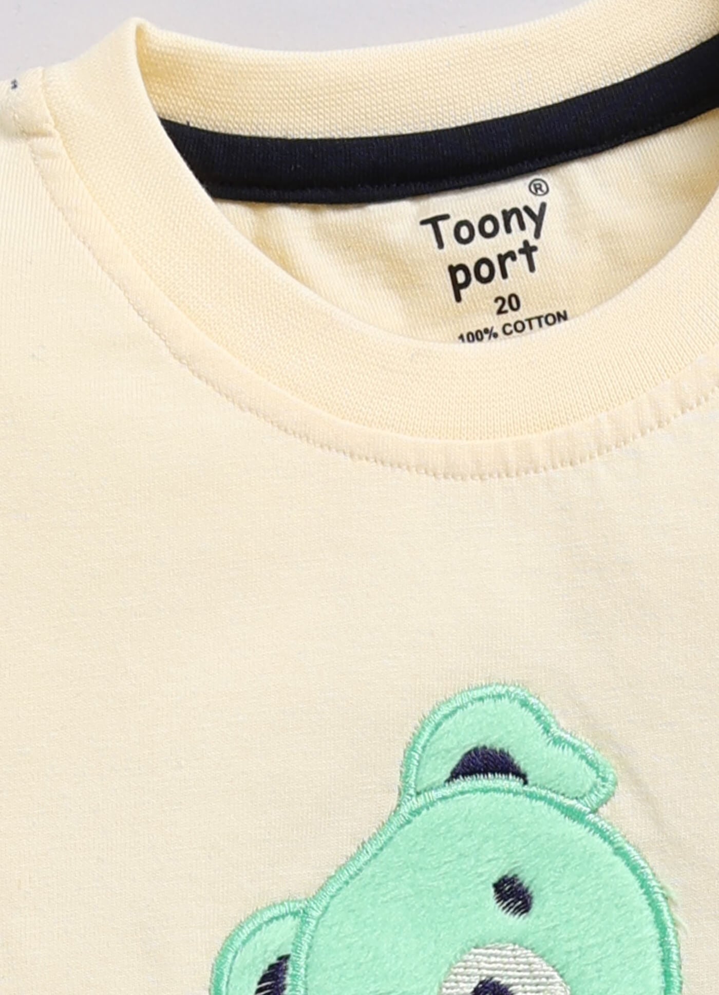 Toonyport Teddy Bear Patched Cotton Clothing Set