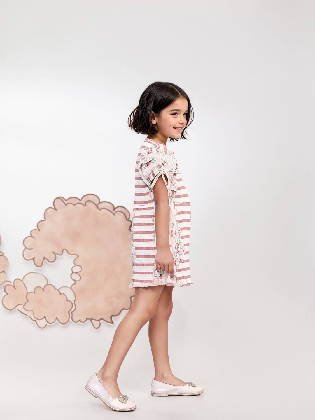 Toonyport Georgette Printed Fit and Flare Frocks for Girls