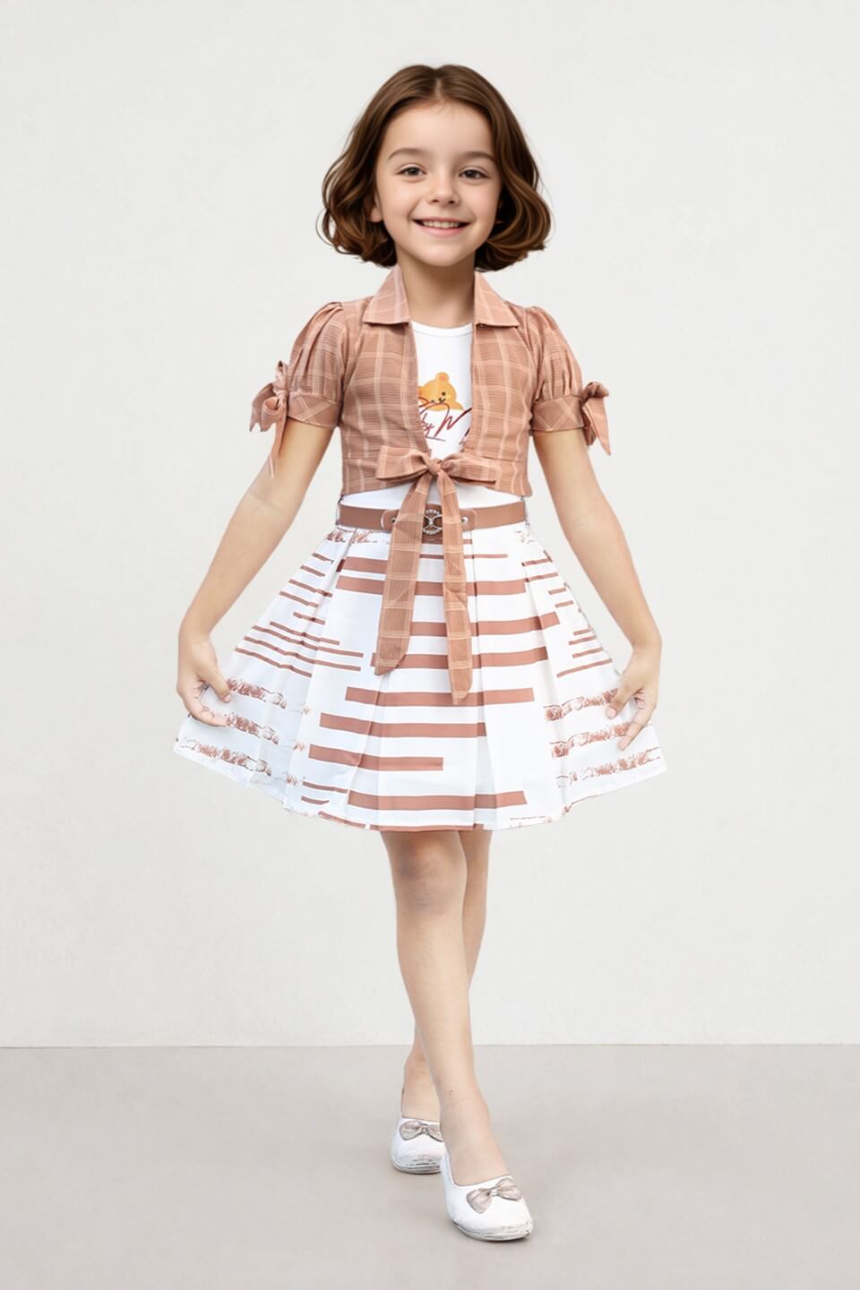 Toonyport Girls - Striped Chic Dress