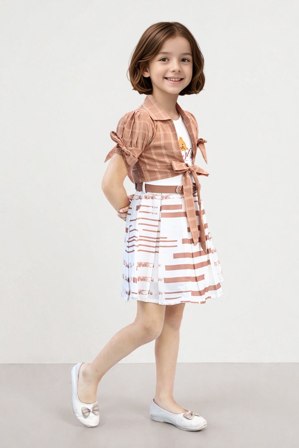 Toonyport Girls - Striped Chic Dress