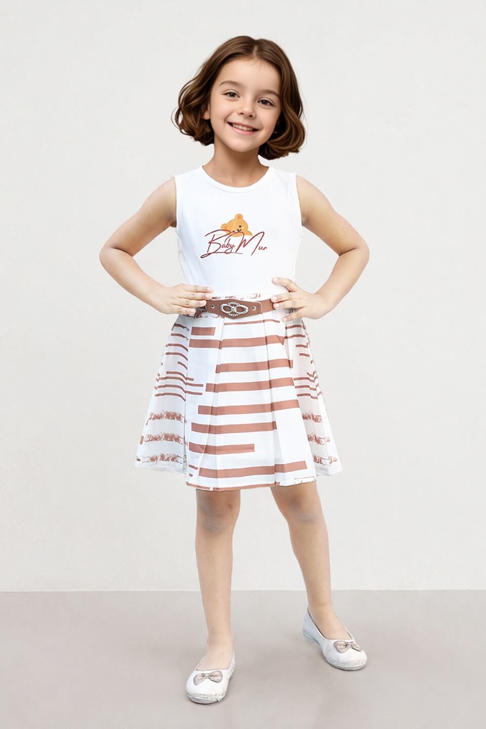 Toonyport Girls - Striped Chic Dress