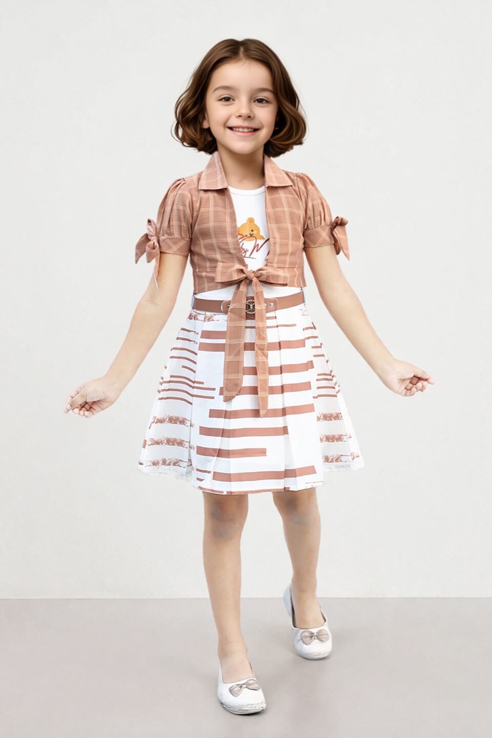 Toonyport Girls - Striped Chic Dress