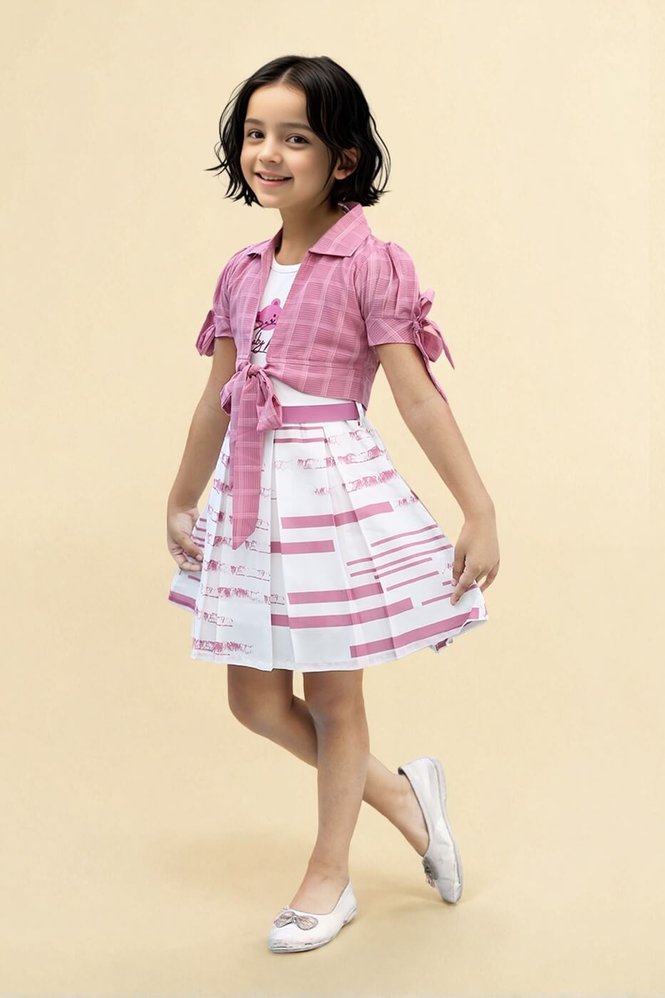 Toonyport Girls - Striped Chic Dress