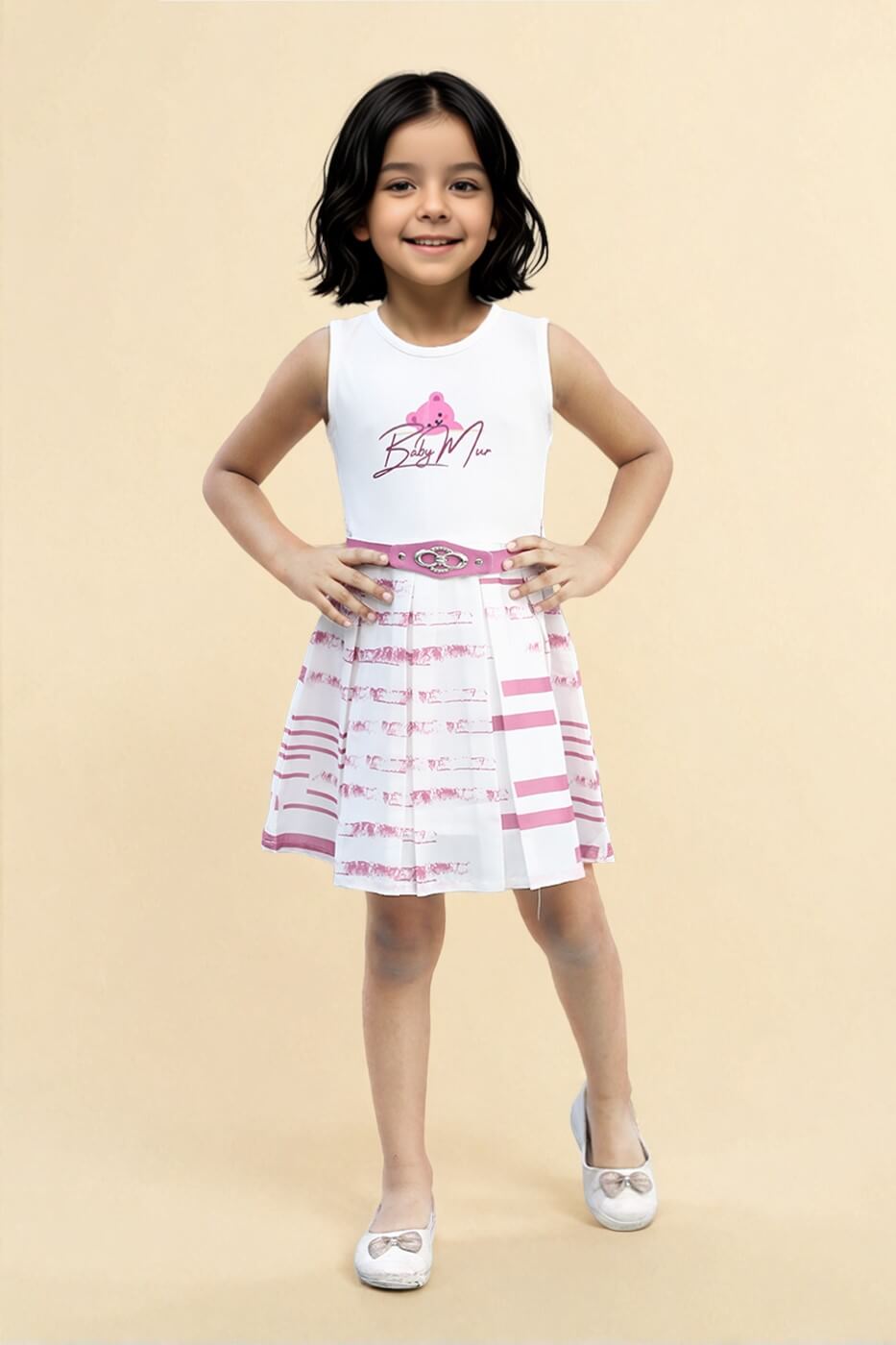 Toonyport Girls - Striped Chic Dress