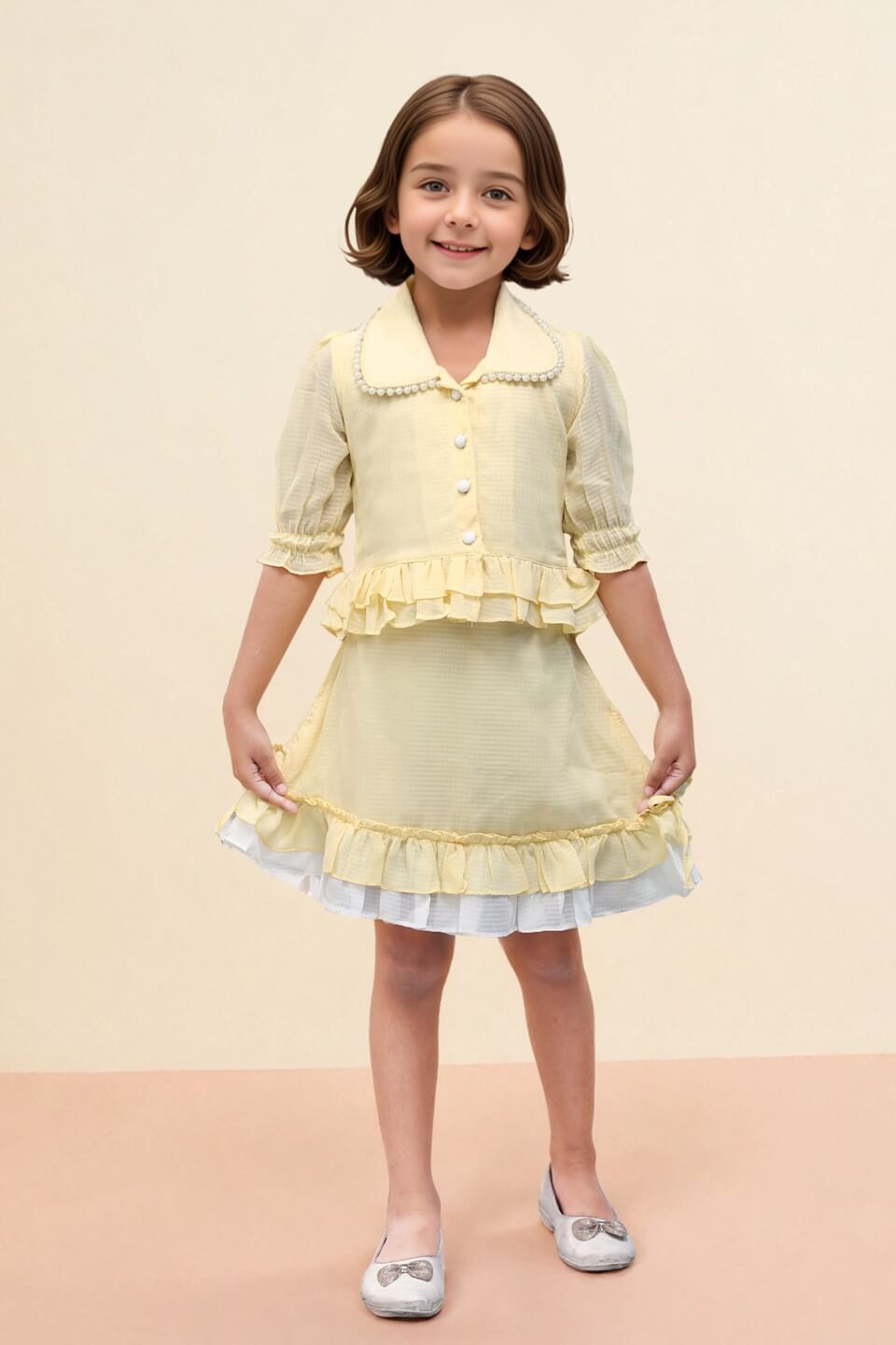 Toonyport Girls Ruffled Skirt & Top Set