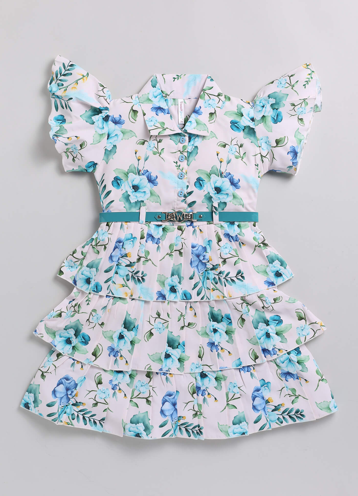 Printed Fit & Flare Dress For Girls