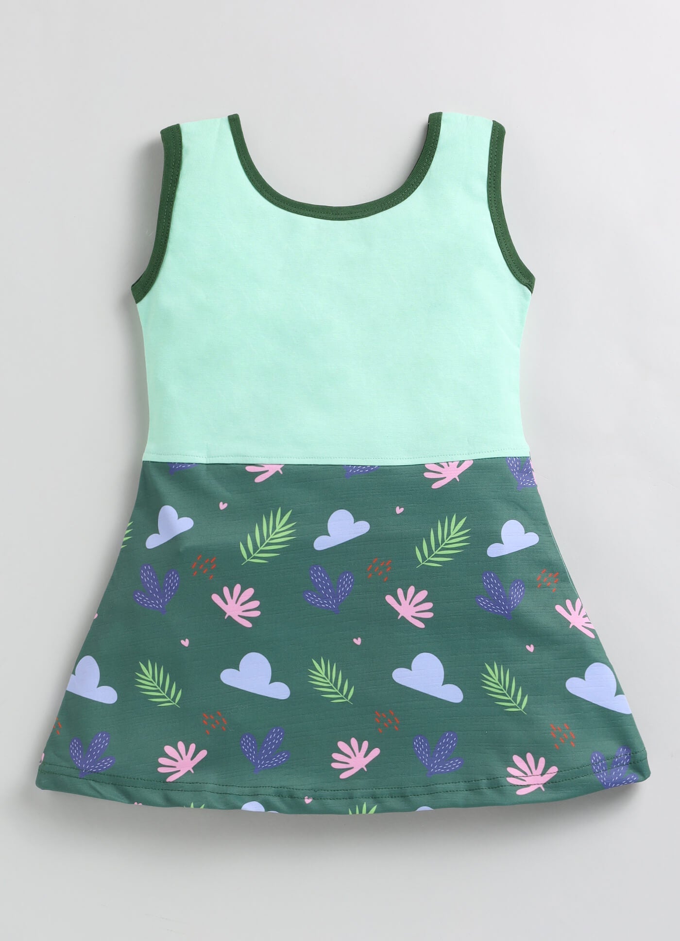 Toonyport Birdie Print Cotton Summer Frock For Girls